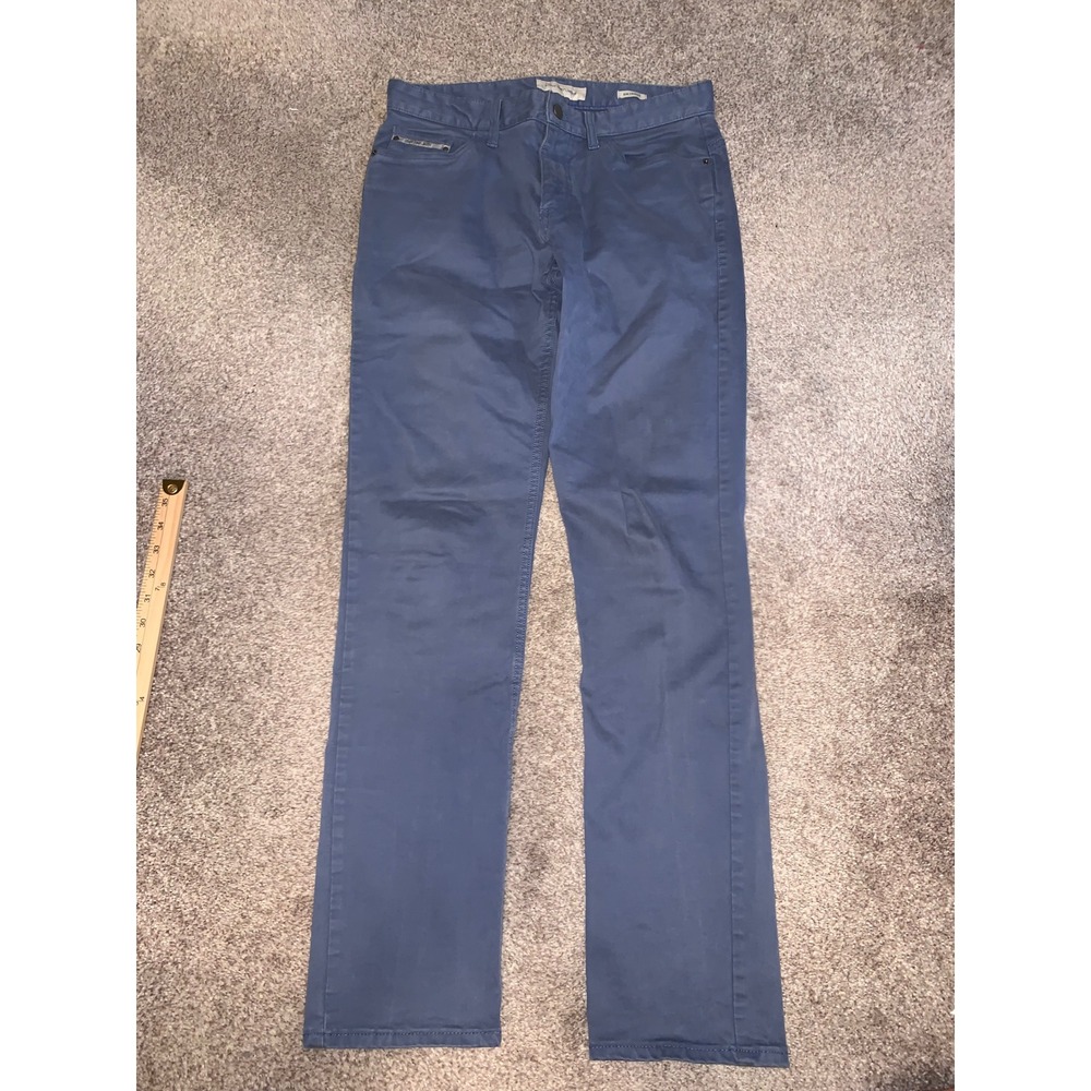 Calvin Klein Jeans Mens Slim Straight Chino Pants Slate Blue